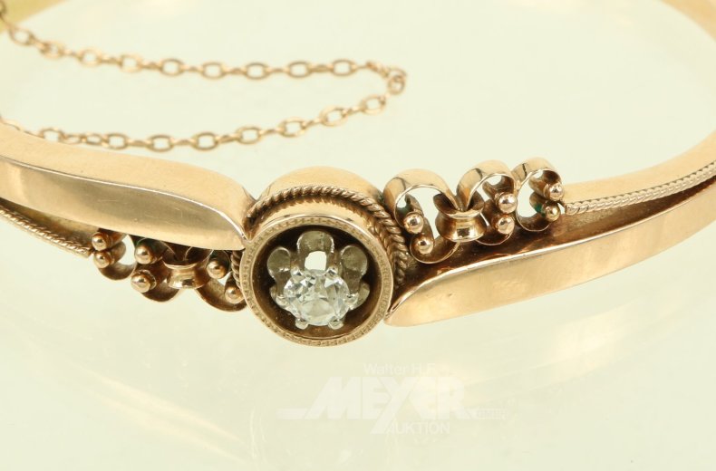 Armreif mit 1 Brillant von ca. 0,25ct