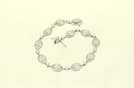 Navett-Gliederarmband, voll ausgefasst mit Diamant-Navetten