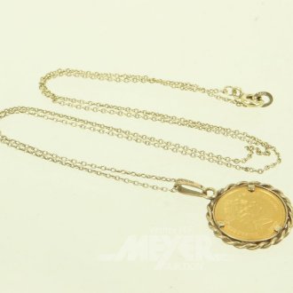 Kette mit Münzanhänger "Elisabeth II"
