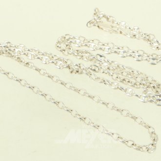 Kette in 925er Silber, mit Bohnengliedern