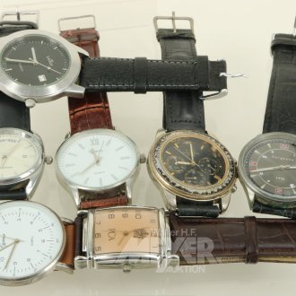 8 Herrenarmbanduhren