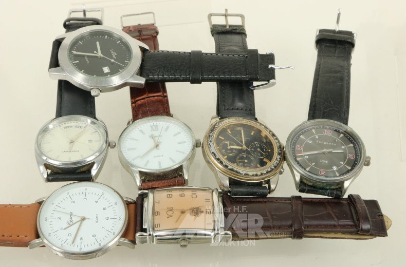 8 Herrenarmbanduhren