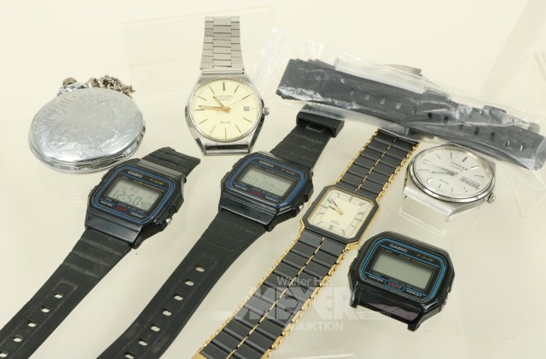 6 versch. Armbanduhren