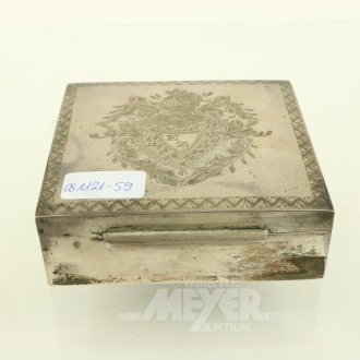 Zigarretendose mit Gravur u. Monogramm 'EZ'