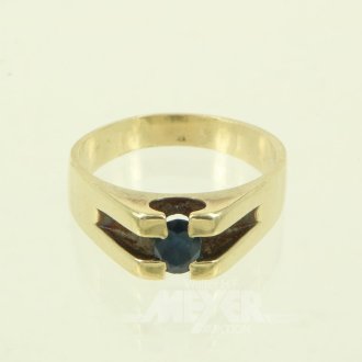 Ring mit blauem Farbstein