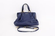 Blaue Ledertasche 'Vitello Daino Two-Way Shopping Tote'