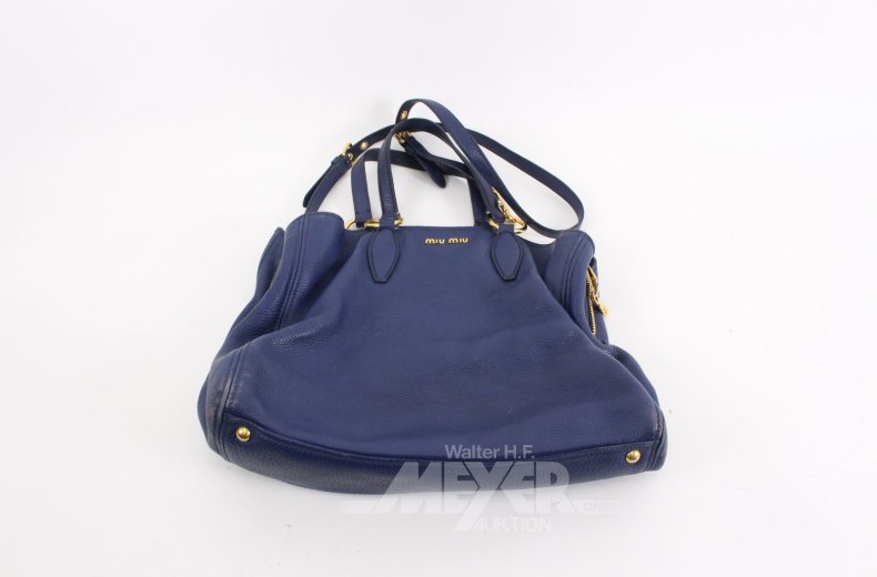 Blaue Ledertasche 'Vitello Daino Two-Way Shopping Tote'
