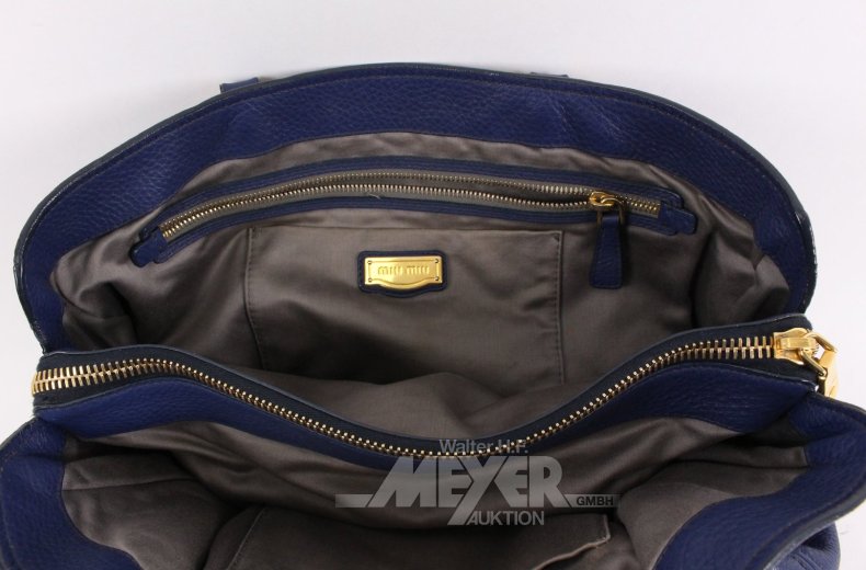 Blaue Ledertasche 'Vitello Daino Two-Way Shopping Tote'
