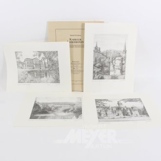 Mappe mit 6 Zeichnungen "Kasseler Impressionen"
