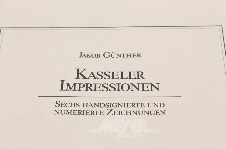 Mappe mit 6 Zeichnungen "Kasseler Impressionen"