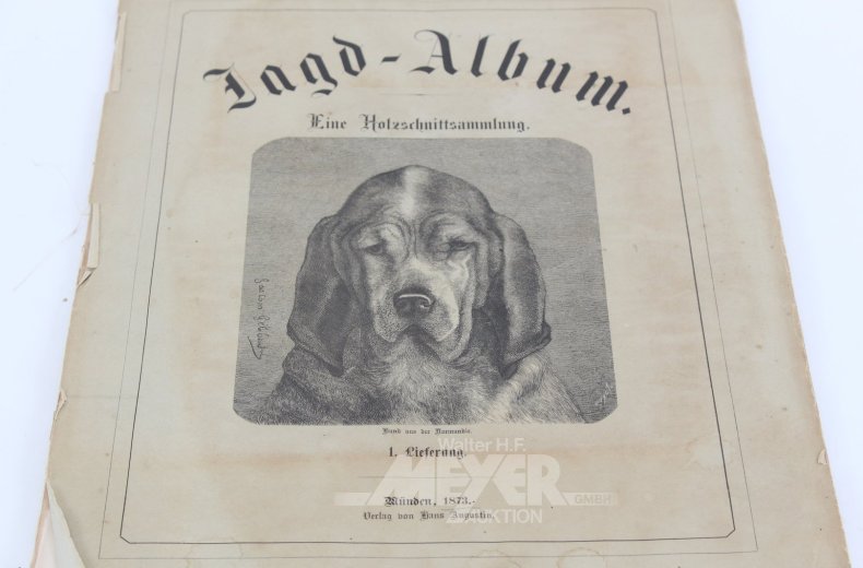 Posten div. Holzschnitte aus einem Jagdalbum