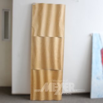 mod. Wandskulptur "Holzfurnier in Wellen"