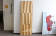mod. Wandskulptur "Holzfurnier in Wellen"