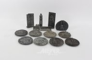 3 Sammlung von kunstvollen Bronze-Kunstplaketten