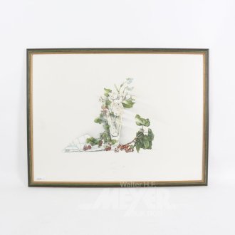 Lithographie "Blumenstillleben"