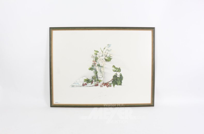 Lithographie "Blumenstillleben"