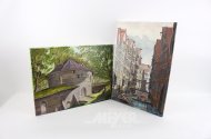 11 Gemälde mit historischen Stadtansichten von Hamburg