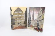 11 Gemälde mit historischen Stadtansichten von Hamburg