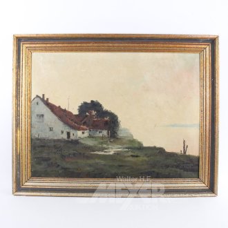 Gemälde 'Gehöft an der Küste'
