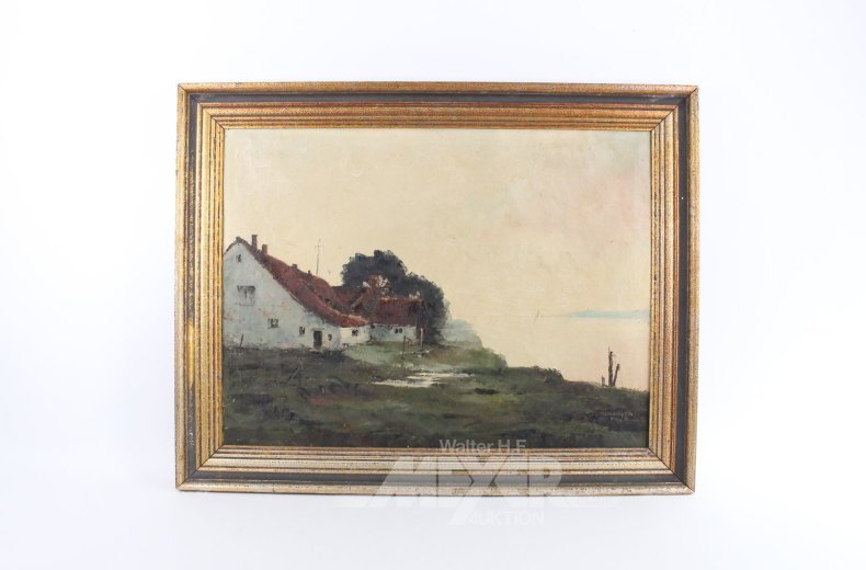 Gemälde 'Gehöft an der Küste'