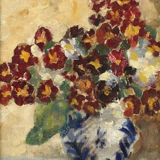 Gemälde "Stillleben mit Blumen" in einer Vase