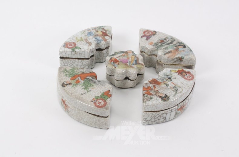Porzellan-Servierset  im Asiadekor "Sweetmeat Set"