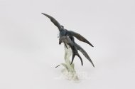 5 Teile Porzellan "Schwalben und Ente",
