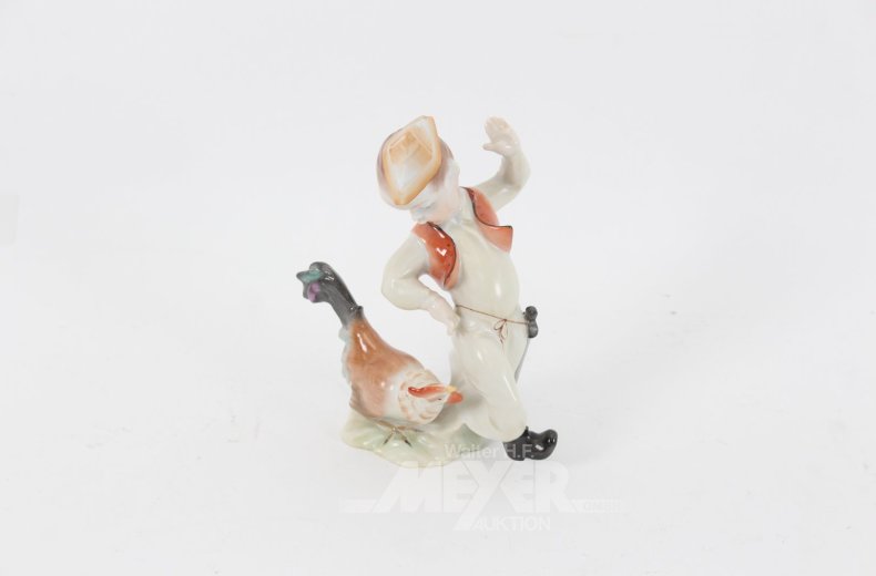 Porzellanfigur  "Hühnerdieb"