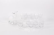 13 Teile Glas und Kristall, best. aus: