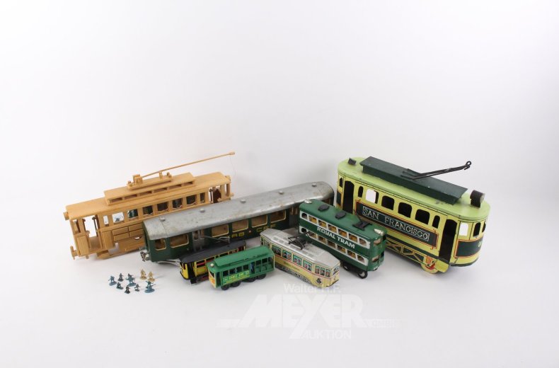Posten Modellstrassenbahnen und Personenwagen