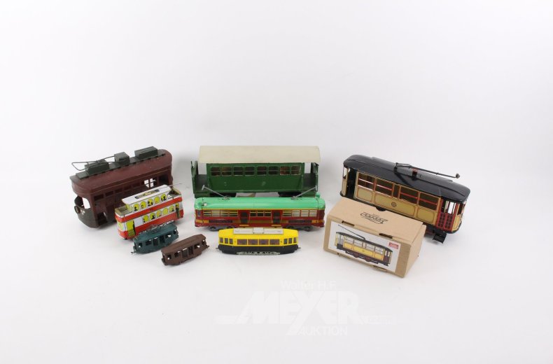 Posten Modellstrassenbahnen und Personenwagen