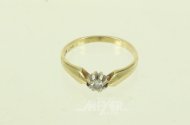 Solitärring mit Brillant von ca. 0,10ct