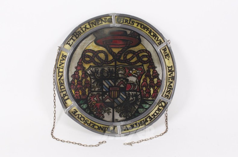 runde Bleiverglasung "Wappen"