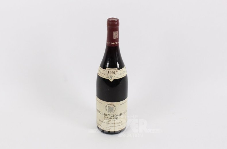 Flasche Rotwein, Jahrgang 1996