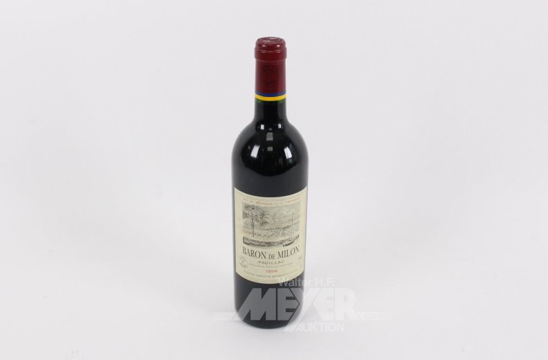 Flasche Rotwein, Jahrgang 1998