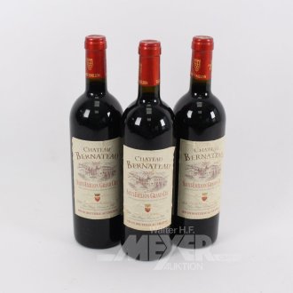 3 Flaschen Rotwein, Jahrgang 2002