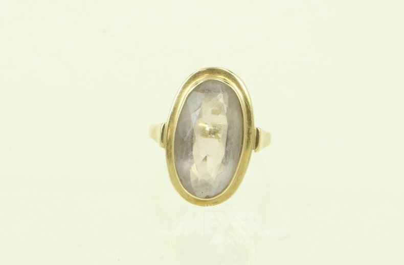 Ring mit klarem Farbstein