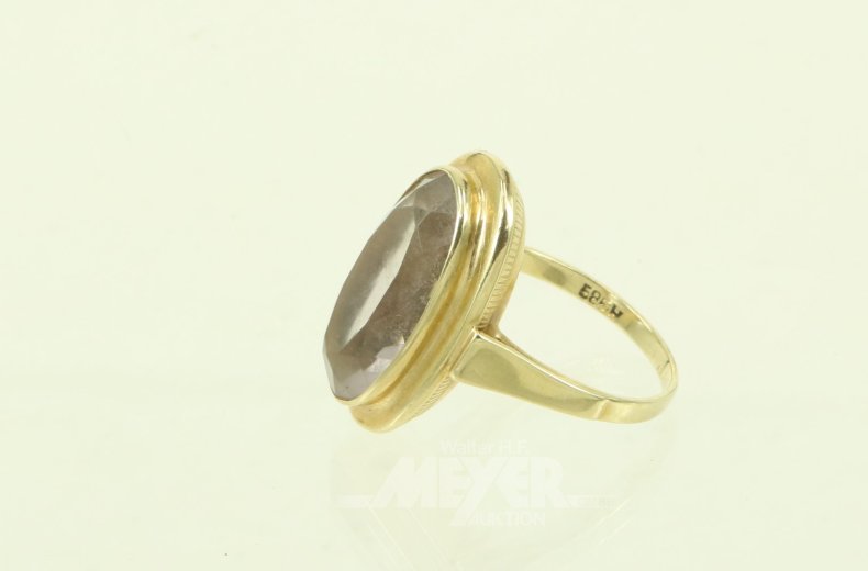 Ring mit klarem Farbstein