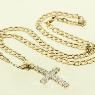 Gliederkette mit Anhänger 'Kreuz'