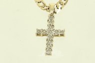 Gliederkette mit Anhänger 'Kreuz'