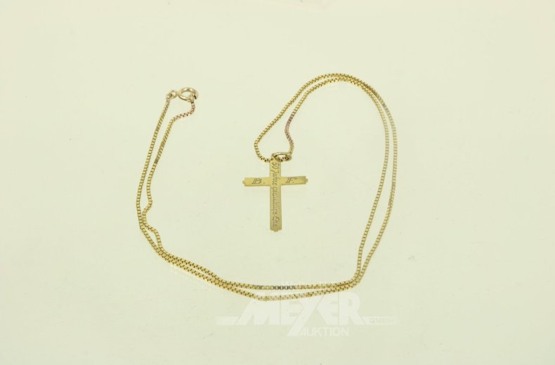 Venezianerkette mit Anhänger 'Kreuz'