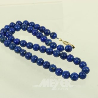 Lapislazuli-Perlenkette, Schließe in 333 GG