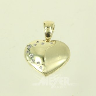 Kettenanhänger "Herz" mit kl. Diamanten