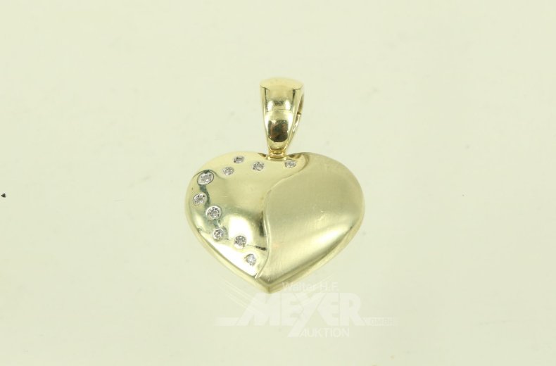 Kettenanhänger "Herz" mit kl. Diamanten