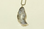 Kette in 333 GG, mit Achat-Geoden-Anhänger