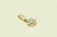 Kl. Kettenanhänger mit 7 kl. Brillanten von ges. ca. 0,20ct