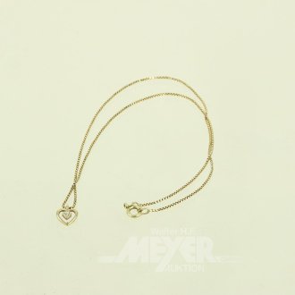 Feine Venezianerkette mit kl. Herzanhänger