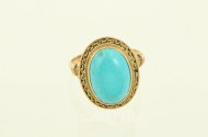 Ring mit Türkis-Cabochon
