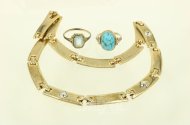 3 Teile Modeschmuck, best. aus: