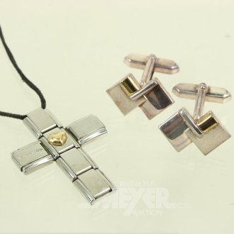 kl. Konvolut Mode- u. Silberschmuck